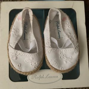 Ralph Lauren White Eyelet Bowman